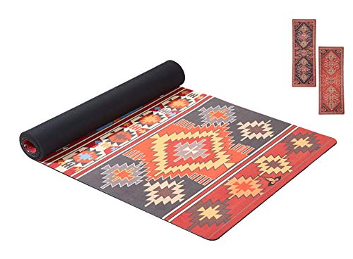 Ananda Yoga Mat | Natural Rubber Eco-Friendly Exercise Mat, Non-Slip Sweat Absorbing Suede