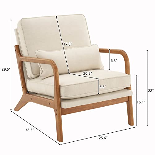 Sillón Lounge Plegable Beige miniatura 3