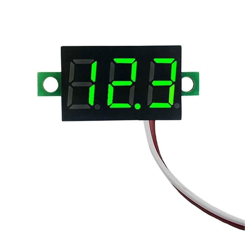 Mini Digital DC Voltmeter 0.28 Inch LED Display 2-Wire Module 3.5-30V Green Panel Voltage Meter for DIY Projects Auto Motorcycle Battery Monitoring Electrical System Indicator-image-34