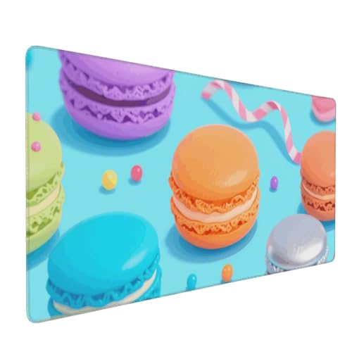 Tapis de souris de jeu macarons colorés grand format étendu doux