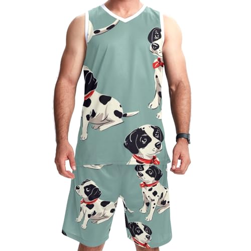 Combinaison de basket-ball homme à pois style dessin animé taille 5XL avec poches