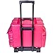 SHANY Makeup Artist Soft Rolling Trolley Cosmetic Case with Free Set of Mesh Bag Makeup Organizer - Travel Rolling Makeup Bag - Sweetheart