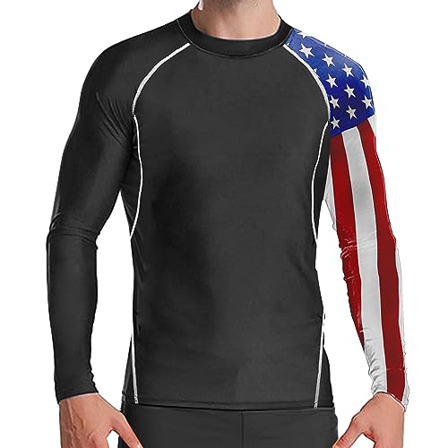 Men's Rash Guard Shirts Sun Protection UPF 50+ Long Sleeve BJJ Jiu Jitsu Fitness Running Fishing Swim T-Shirt4
