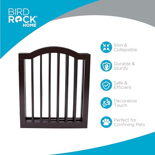 INTERNET’S BEST Arched Top Dog Gate | 4 Panel, 24″ H Wooden Pet Barrier for Dogs or Cats | Freestanding Folding Room Divider for Doorways, Hallways, Stairs, and Porch | Portable, Extra Wide | Espresso INTERNET’S BEST Arched Top Dog Gate | 4 Panel, 24″ H Wooden Pet Barrier for Dogs or Cats | Freestanding Folding Room Divider for Doorways, Hallways, Stairs, and Porch | Portable, Extra Wide | Espresso