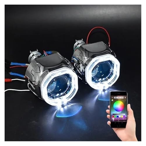 Evita la luz dispersa con el kit de lentes proyector HID bixenón 2,5 y cubiertas halo para coche