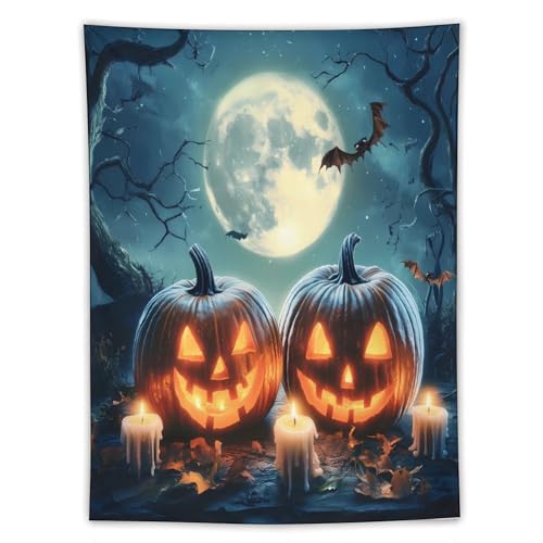 Tapiz decorativo de Halloween con murciélagos para crear un rincón otoñal en tu dormitorio