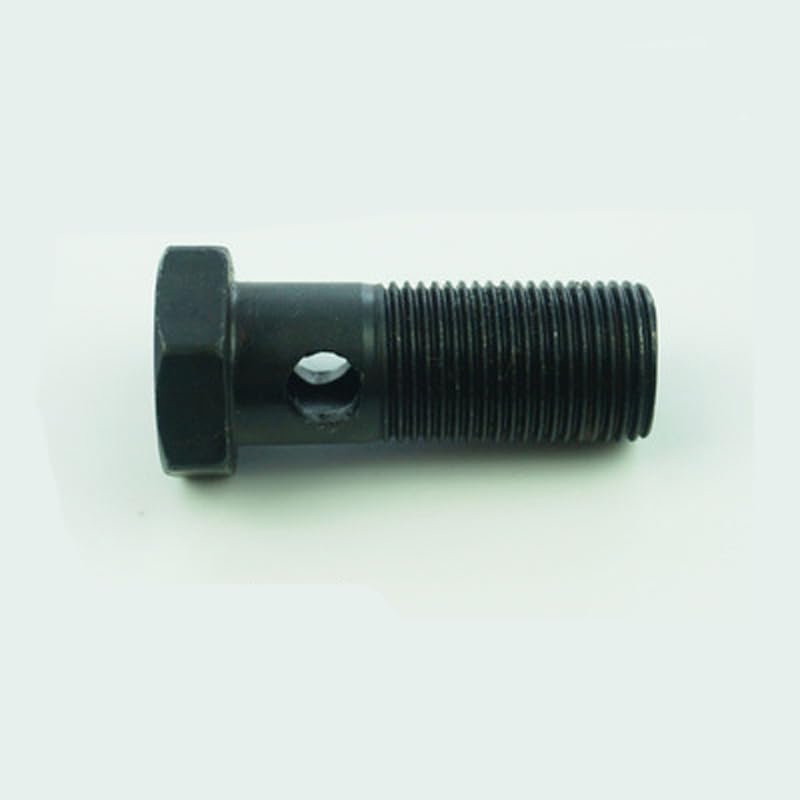 M6 M8 M10 M12 M14 M16 Hollow Screw Single hole Hex Bolt Hexagon Screws 20-37mm Total Length Black - (Thread Diameter: M10x1x28mm(3pcs))