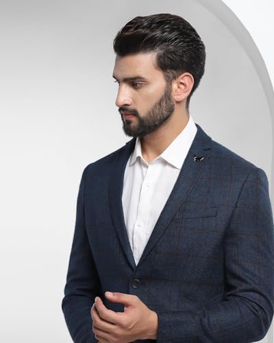 Image of Blackberrys Men Navy Checks Blazers