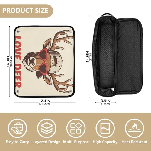 Hot Hair Tools Travel Bag con Mat de Hierro Resistente al Agua Organizador de Herramientas para Planchas, Rizadoras y Secadores miniatura 4