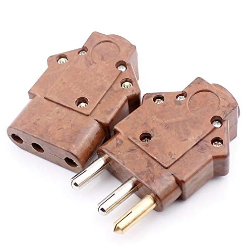 Set 32A Bakelite Plugs, Stage Lighting High-Power Plug, Nickel-Plated Copper Anti-Oxidation Bakelite Plug