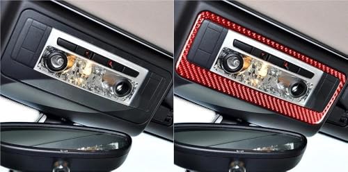 Panel de luz de lectura BMW Z4 E89 en fibra de carbono roja para techo interior 2