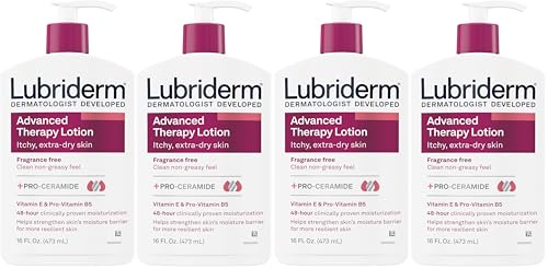 Kenvue Lubriderm Advanced Therapy Fragrance Free Moisturizing Hand & Body Lotion + Pro-Ceramide with Vitamins E & Pro-Vitamin B5, Intense Hydration for Extra Dry Skin, 16 fl. oz, 2 Pack