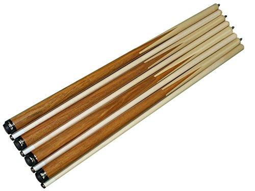 Aska Set Of 4 Sp1 Malaswood Sneaky Pete Billiard Pool Cues, 58" Hard Rock Canadian Maple, 13Mm Hard Le Pro Tip, Mixed Weights #TOP2