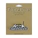 TonePros Replacement AVR2 Tune-O-Matic Bridge With Standard Nashville Post Chrome