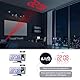 Radiowecker mit 180° Projektor,Projektionswecker für Schlafzimmer, Digitaluhr für Schlafzimmer 7 LED-Anzeige,USB/Type-C-Anschluss, 12/24H,Doppelalarm mit Wochenend/Wochentagsmodus, Snooze, Dimmer