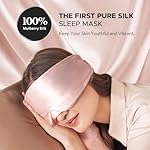 LitBear Silk Sleep Mask for Side Sleeper, Eye Mask Sleeping for Women Men 100% 22 Momme Pure Mulberry Silk, Face-Hugging Padded Eye Cover for Sleeping with Adjustable Band (Pink) - Image 2