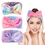LADES Soft Skincare Headband – Adjustable, Comfortable & Stretchy Fabric, Cute Patterns for Makeup, Facial – Non-Slip, Headband for Hair Control
