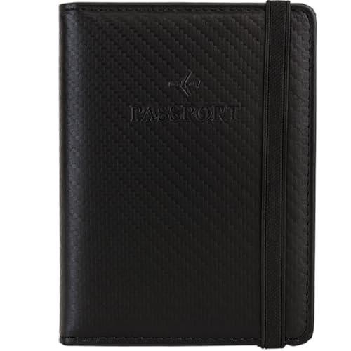 Porta Passaporte de Viagem com Elástico Ajustável – Organizador de Documentos, Cartões e Dinheiro, Capa Slim para Passaporte