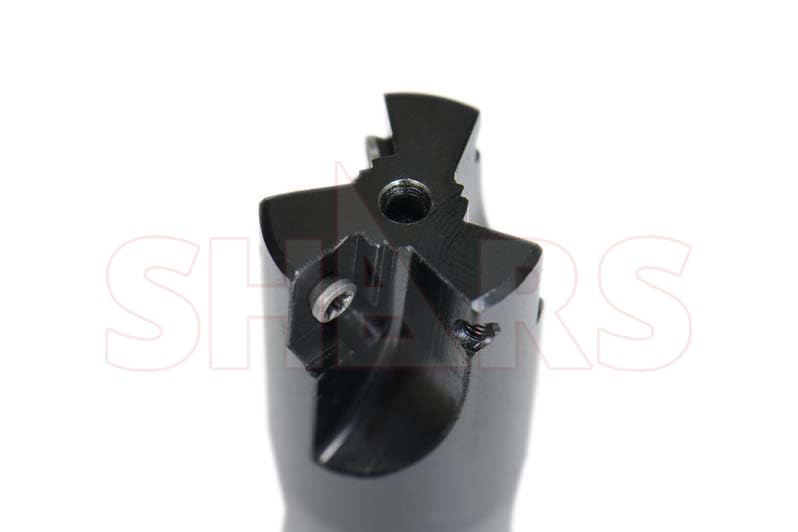 Image of Shars 7 /8 inch 90 Degree Indexable End Mill with 3 PCS of APKT 1003 Insert 3 Flutes 404-2860W+404-6960(3) P[