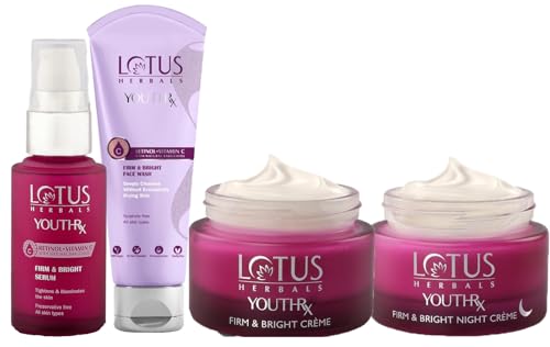 Image of Lotus Herbals YouthRx Firm & Bright Cream 50g + Night Cream 50g +Face Wash 100g + Face Serum 30g (Set Of 4)