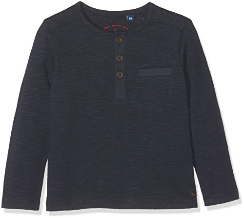 TOM TAILOR Fabric Mix Henley Maglia a Maniche