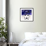 femminino significato  Portrait Wall Art - Femminine Blue Glare - Stampa artistica con cornice Non assemblata Nero 50x50 cm / 20x20″