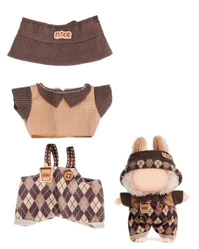 IPNSDON 1PCS Kleidung für 17 cm LaAbubu Puppe,Labubu Puppen Zubehör,Ohne Puppe, Süße Puppenkleidung DIY Geschenk