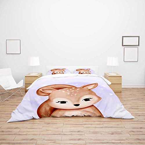 Housse de couette écureuil imprimé haute définition lit jumeau chic - 4