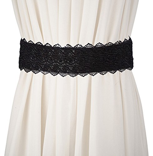 Lovful Womens Lace Obi Belt Faux Leather Wrap Self Tie Waist Belt Cinch Boho Dress Belts2