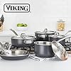Viking 5-Ply Pots and Pans Set, 10 Piece Hard Anodized Cookware, Stainless Steel Lids, Silver #5