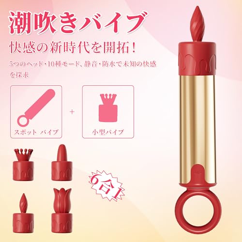 YOUYOU【極上の快楽 6in1 】大人のおもちゃ女性用 バイブ 3秒で潮吹き ローター 吸うやつ 電マ 乳首開発 乳首攻め あだるとグッズ バイブレーター 女性用 強力 クリ攻め Gスポット刺激 アダルトグッズ バイブ 中いき 高性能で静音防水 初心者 - 画像2
