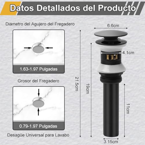 La mejor comparación de Desague para lavabo los mejores 10. 23 Imagen adicional