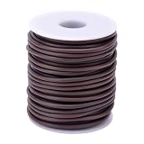 Sclmgo Cordón de Goma Hueco para Hacer Joyas, Cinta para Joyería, Tubo de Goma, Cordón de Ayuda para Tejer, Suave Y Flexible para Tejer, Manualidades, Marrón, Individual