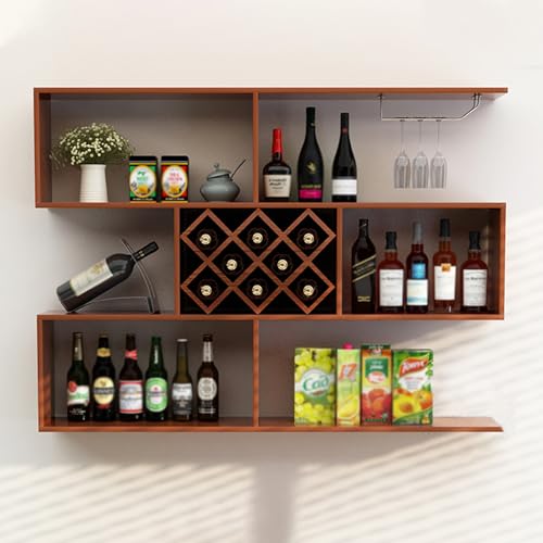 Soporte para Botellas de Vino de Madera, Montaje de Pared 160x23x97.5 cm