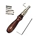 Produktbild 7 Stück Leder Craft Edge Stitching Groover Skiving Edger, Falten Leder Punch Nähen DIY Werkzeugset Leder Craft Handmade Carving Tools