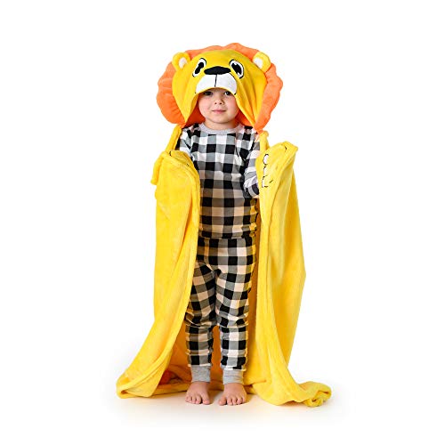 Canoogles Lion Wearable Hooded Blanket for Kids | Super Soft & Cozy