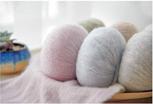10Pcs 250G 8.1Oz Soild Color Angola Amorous Mohair Crochet Wool Yarn For Diy Handmade Knitted Crochet Baby Sweater Scarf Shawl Scarf Fine Thread Clothes Yarn Gray #TOP1