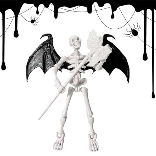 Genérico Figura Esqueleto Decorativa Articulada | Maquetas Decorativas Manualidades Artesanales - Modelo Articulado Coleccionistas Halloween Juego Creativo Repisa