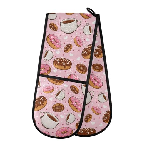 Gants de four doubles résistants à la chaleur pour barbecue, cuisson, grillades, micro-ondes