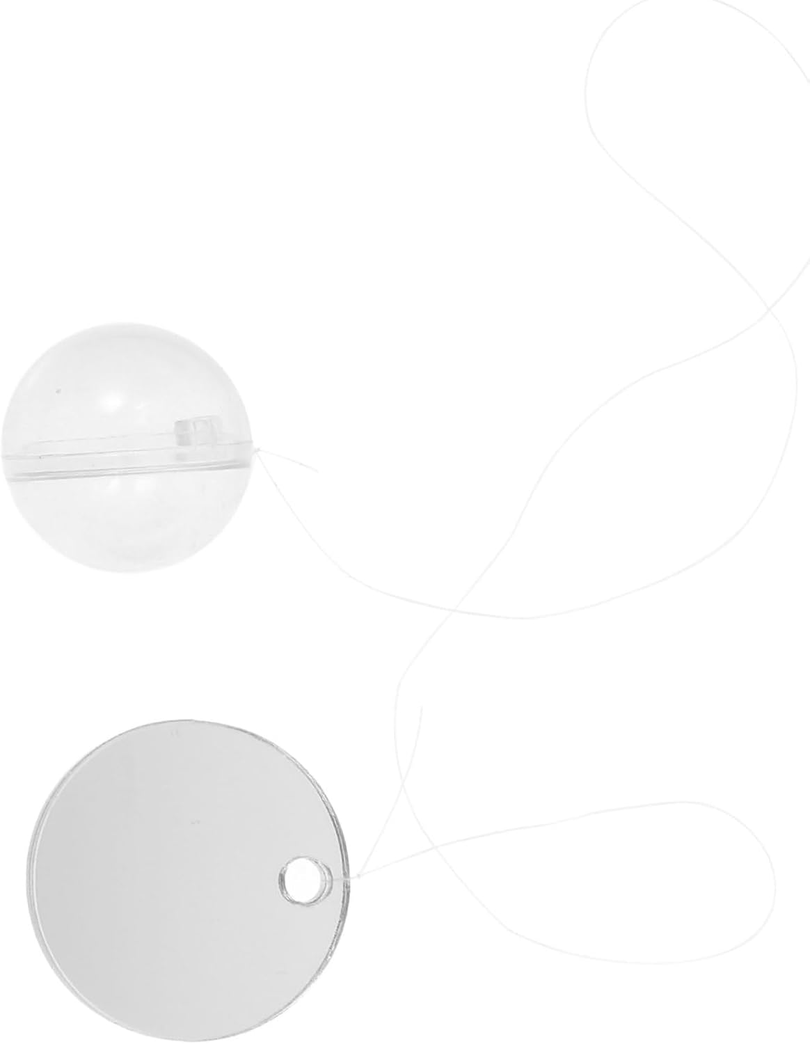 Floating Betta Fish Training Mirror with Acrylic Double Sided Design and Floating Ball Aquarium Decor for Small Fish Tanks Accessory for Betta Exercise and Decoration