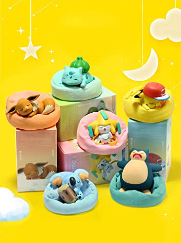 Wdd Starry dream Series Mini Collection Dolls,Model Sleep Eevee Ornaments Kid Birthday Gift,Snorlax,Bulbasaur (Bulbasaur… - Afbeelding 6