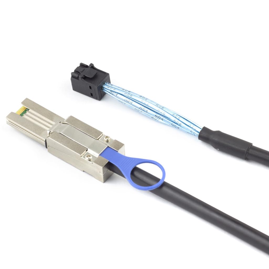 JMT MINI SAS HD SFF-8088 26P a SAS HD 8088 / SFF-8644 / SFF-8643 Cable de superposición de servicio para servidor (50 cm, SFF-8088 a SFF-8643)
