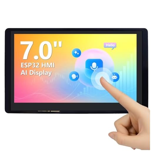 ELECROW CrowPanel Advance 7 pollici 800 x 480 HMI| Monitor touchscreen IPS con tecnologia AI ESP32-S3 e involucro in acrilico