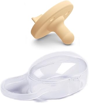Philips Baby Pacifier Set Silicone Pacifier + Clear Storage Case 0-3 Months, Yellow