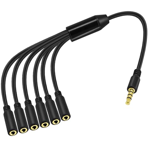 Cable divisor de audio 3.5mm con 6 salidas