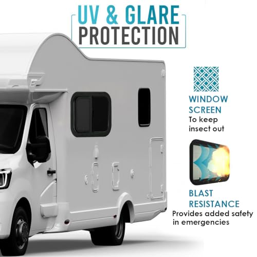 PROFLEX RV Window Horizontal Slide 24" W x 20" H – Ultra Thick 5 MM Tempered Glass, DOT Certified RV Replacement Windows with Trim Rings for 1-1/2’’ Wall – Camper Windows RV Replacement with Screen - Image 6