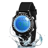 Kinder Digitaluhren,Kinderuhr Digital Jungen Mädchen,30M Wasserdicht Sports Outdoor Digitaluhr Armbanduhr mit LED-Licht,Wecker,Stoppuhr,Datum, für Jugendliche Jungen Geburtstag