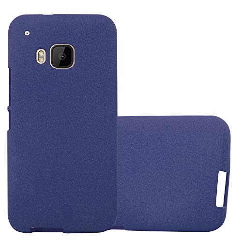 Cadorabo Funda para HTC One M9 en Frost Azul Oscuro - Cubierta Proteccíon de Silicona TPU Delgada e Flexible con Antichoque - Gel Case Cover Carcasa Ligera