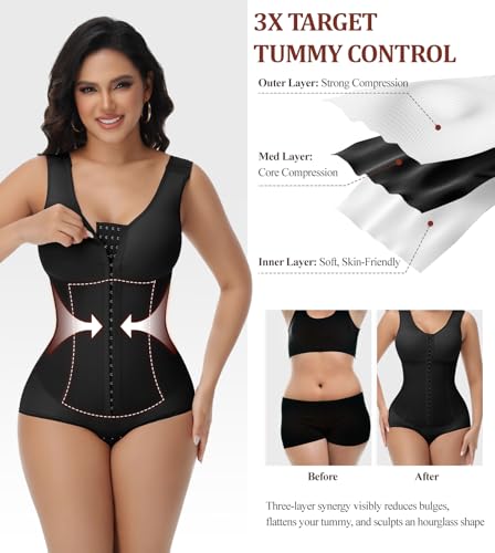 Faja abdominale triple compression SHAPSHE avec soutien-gorge intégré - 2