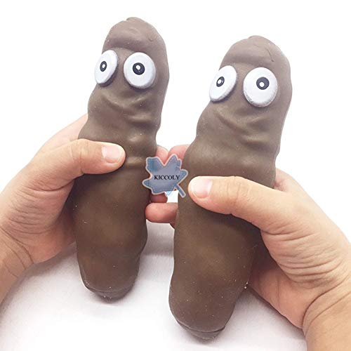 KICCOLY Bola Antiestrés , Stress Ball de Diferentes diseño, Pelotas Antiestres, Squishy Ball Alivia estrés para niños y Adultos, fortalece Manos y Dedos. (Poo)